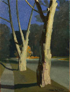 'Sycamores, Night', Oil on Canvas, 16 X 12,   NFS